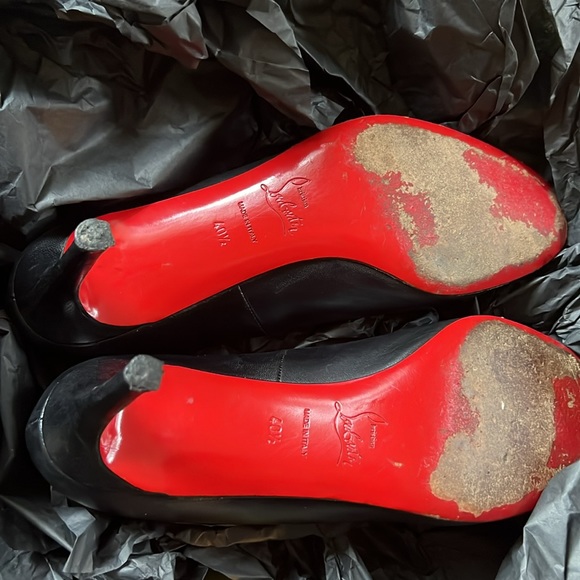 Christian Louboutin Black Leather heels - Picture 4 of 5